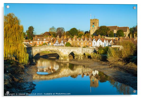 Aylesford in Autumn Acrylic by Slawek Staszczuk