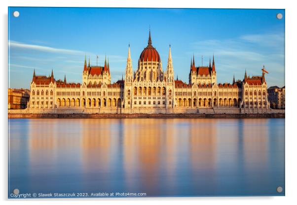 Hungarian Parliament Building Acrylic by Slawek Staszczuk