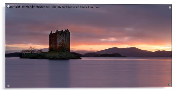 Castle Stalker, Scottish Highlands, UK Acrylic by Wendy McDonnell