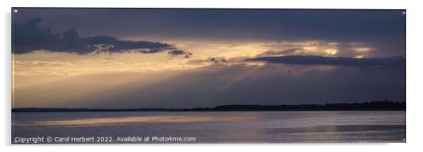 Sunset on the Humber Acrylic by Carol Herbert