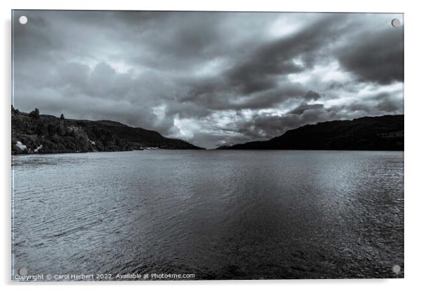 Storm Clouds Over Loch Ness Acrylic by Carol Herbert