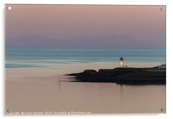 Arnish Point Lighhouse Acrylic by Carol Herbert