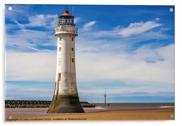 New Brighton Lighthouse Acrylic by Gary chadbond