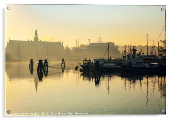 Early morning on Skeppsholmen Acrylic by Jon Sparks