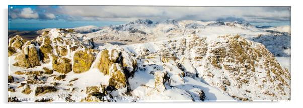 Swirl How summit panorama Acrylic by Jon Sparks