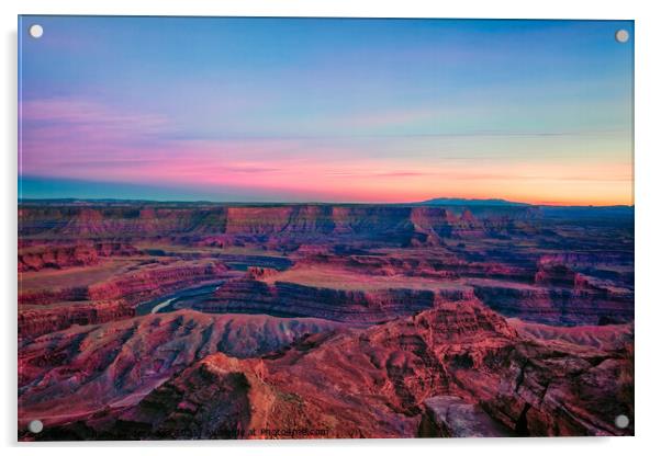 Canyonlands Sunset Acrylic by Chuck Underwood