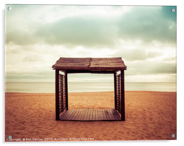 Beach hut Acrylic by Ben Delves