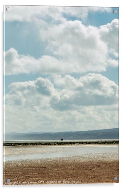 A couple and the clouds at West Kirby Acrylic by Ben Delves