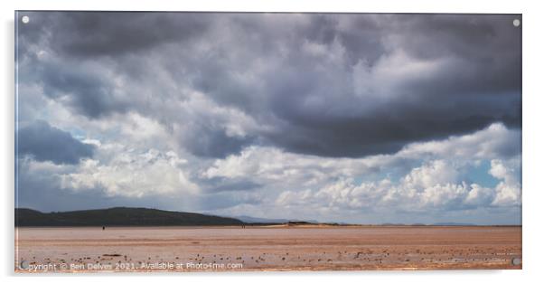 Heavy Clouds at West Kirby Shore Acrylic by Ben Delves