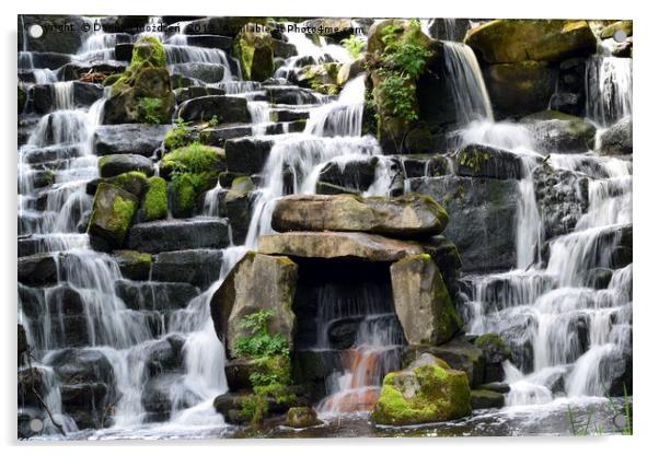 Amazing Virginia Water Waterfall Acrylic by Damian Możdżeń