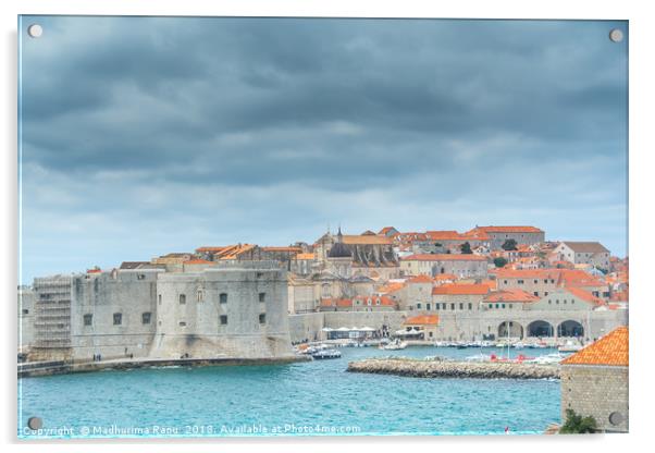 Dubrovnik Old Town Acrylic by Madhurima Ranu