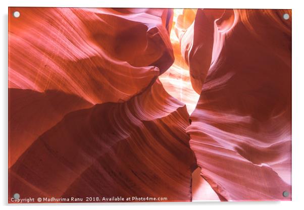 Antelope Canyon, Arizona Acrylic by Madhurima Ranu