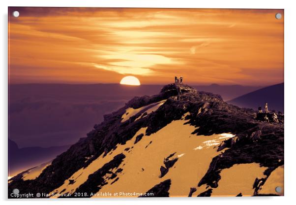 Mt. Snowdon Acrylic by Nar Sunuwar