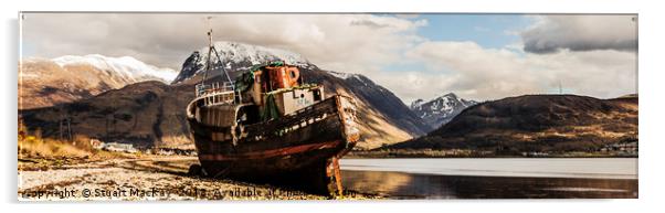 Corpach Wreck  Acrylic by Stuart MacKay