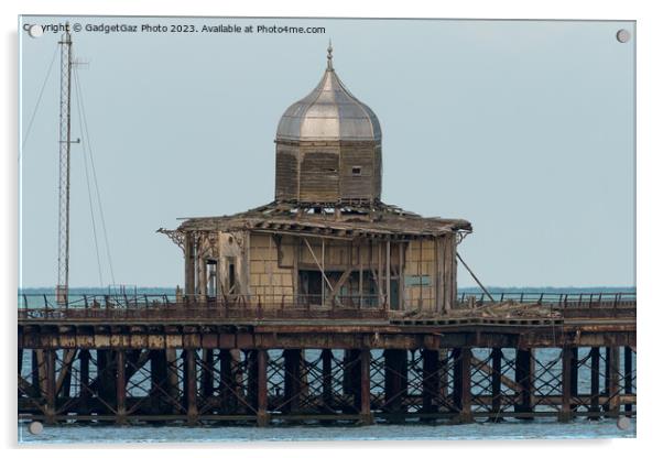 The abandoned Pier Head at Herne Bay. Acrylic by GadgetGaz Photo