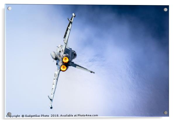 Eurofighter Typhoon afterburner heat haze Acrylic by GadgetGaz Photo
