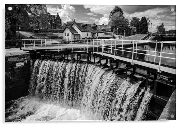 Fort Augustus lock gates Acrylic by stuart bingham