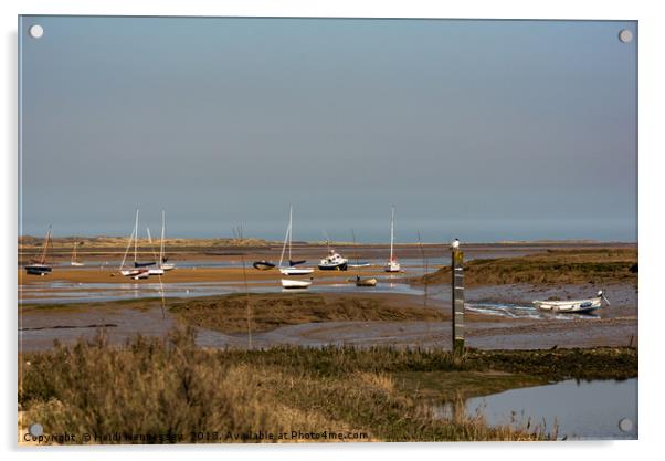 Tranquil Seascape at Brancaster Harbour Acrylic by Heidi Hennessey