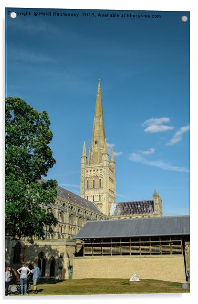 The Majestic Norwich Anglican Cathedral Acrylic by Heidi Hennessey