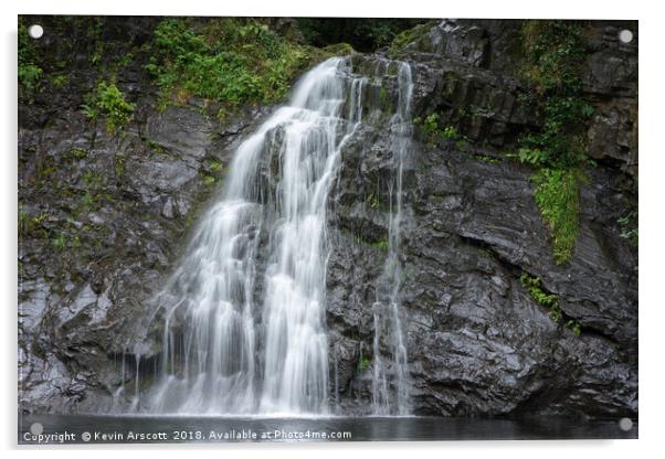 Waterfall, Snowdonia Acrylic by Kevin Arscott
