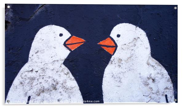 Lovebirds, Berlin Acrylic by Sophie Shoults