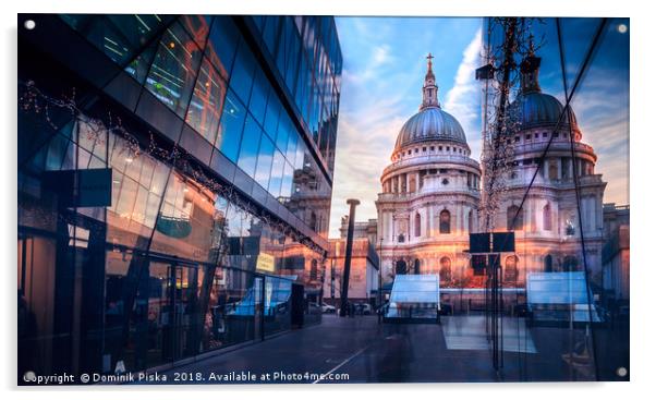 St Paul Cathedral At Sunset Acrylic by Dominik Piska