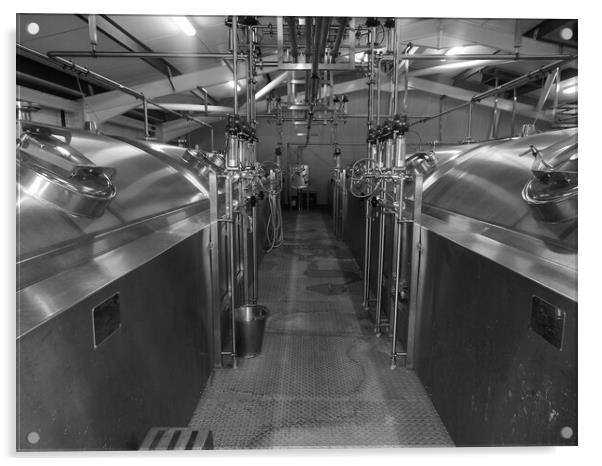 Towering Vats of Brew Acrylic by Simon Hill