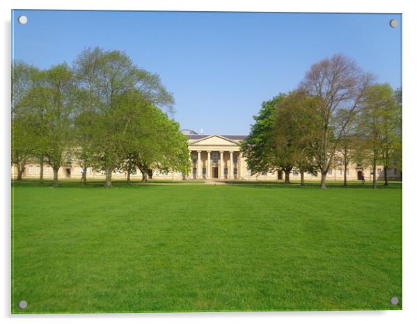 Majestic Downing College in Cambridge Acrylic by Simon Hill