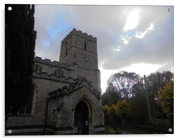 Building church Acrylic by Simon Hill