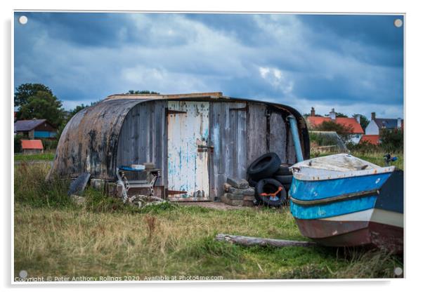 Holy Island Acrylic by Peter Anthony Rollings