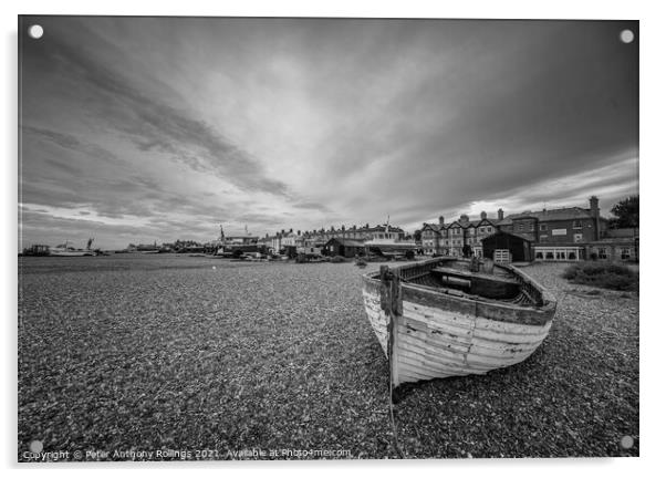 Aldeburgh Shore Acrylic by Peter Anthony Rollings