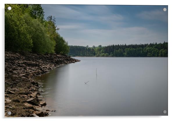 Swinsty Reservoir Colour Acrylic by Tony Swain