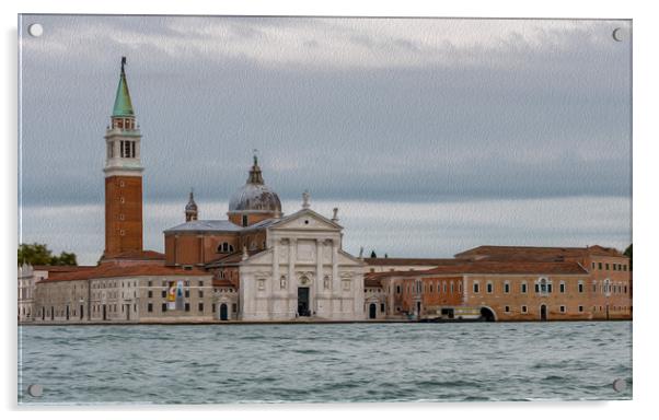 St Marks Venice painterly image oil effect Acrylic by Tony Swain