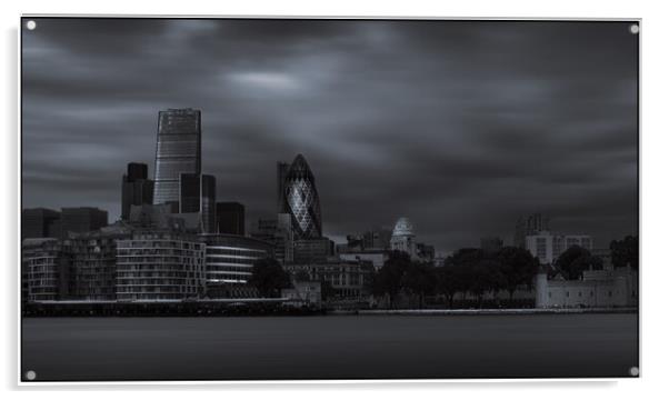 London Skyline Acrylic by Tony Swain