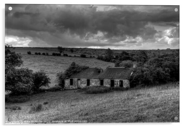 Burnbank Cottage Ruins Acrylic by Ross McNeillie