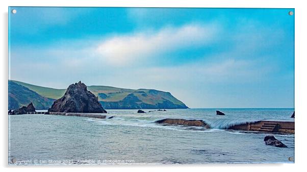 Hope Cove, Devon  Acrylic by Ian Stone