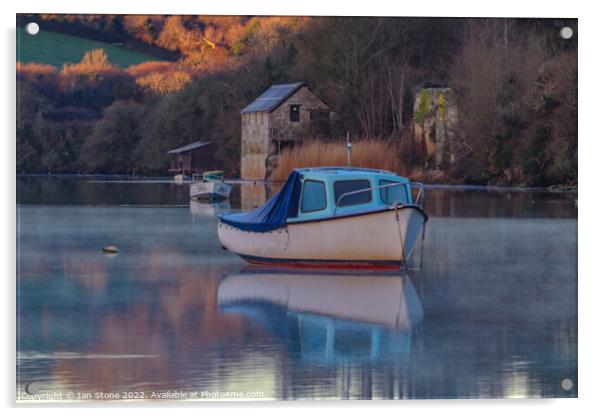 Serenity on the Kingsbridge Estuary Acrylic by Ian Stone