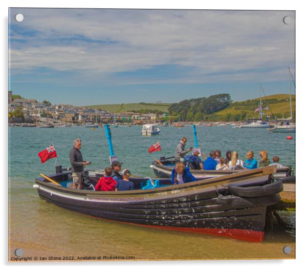 Salcombe Ferry Boats A Bustling Coastal Scene Acrylic by Ian Stone
