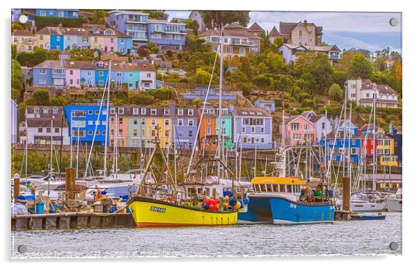 Kingswear fishing boats  Acrylic by Ian Stone