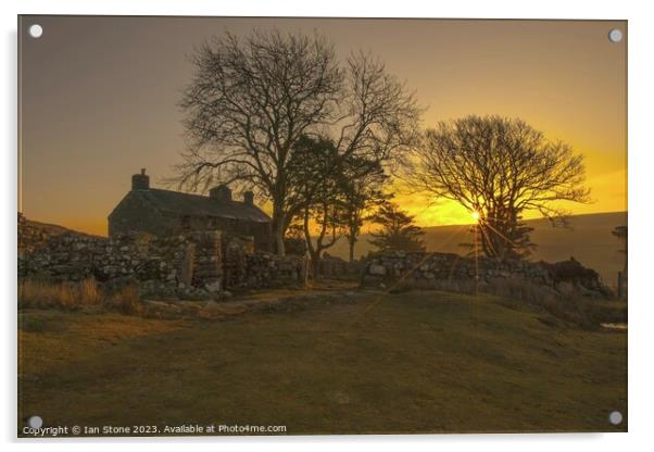 Majestic Sunrise over Dartmoor Acrylic by Ian Stone