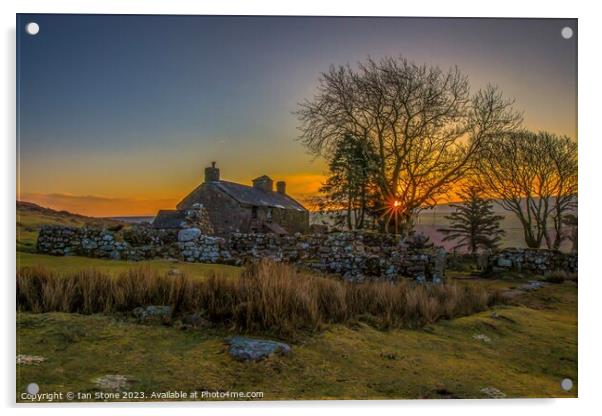 Majestic Sunrise on Dartmoor Acrylic by Ian Stone