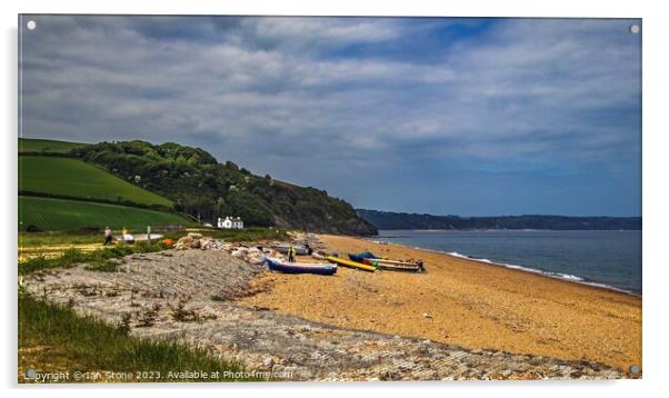 Beesands Beach in Devon  Acrylic by Ian Stone