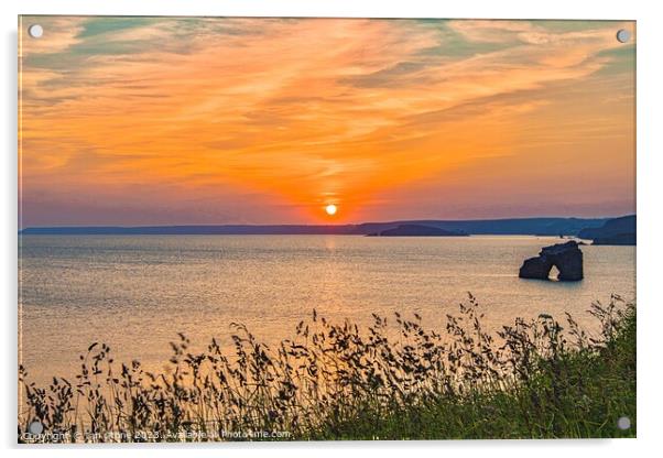 A stunning Devon sunset  Acrylic by Ian Stone
