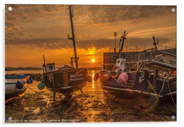 Fishing boats of Portscatho  Acrylic by Ian Stone