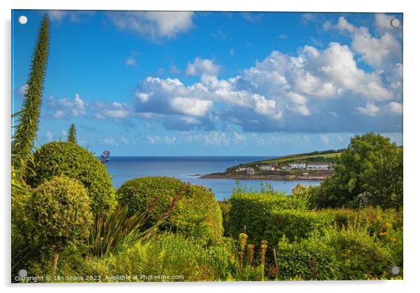 Portscatho in Cornwall  Acrylic by Ian Stone