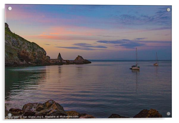 Sunset at Anstey’s Cove Acrylic by Ian Stone