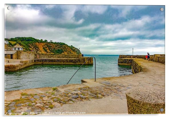 Charlestown in Cornwall Acrylic by Ian Stone