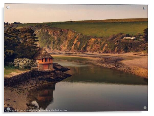 The Boathouse at Bantham beach  Acrylic by Ian Stone