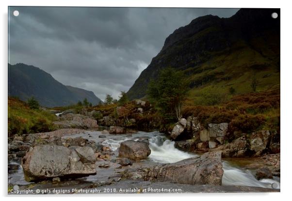 A stormy day in Glencoe, Scottish Highlands Acrylic by gels designs Photography