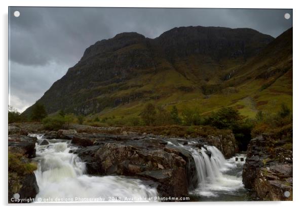 Glencoe waterfall, Scottish Highlands Acrylic by gels designs Photography